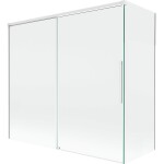 MEXEN/S - Rox vanová zástěna 2-křídlová posuvná 170 + 75 x 150, transparent, bílá 8C9-170-075-20-00