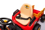Mamido Dětský elektrický traktor BBH-030 s přívěsem červený