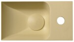 SAPHO - PICCOLINO betonové umývátko 30,8x17cm, baterie vpravo, žlutá mat PK30522