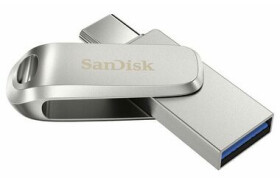 SanDisk Ultra Dual Drive Luxe 256GB střibrná / Flash Disk / 256GB / USB 3.0 (A Type-C) / rychlost až 150MBs / OTG (SDDDC4-256G-G46)