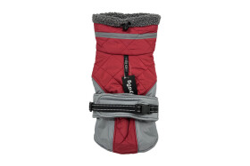 Kairo zimní bunda pro psa s kožichem Barva: Červená, Délka zad (cm): 38, Obvod hrudníku: 40 - 50 cm