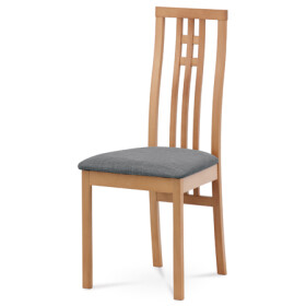 Jídelní židle, masiv buk, moření tmavý buk, látkový šedý potah