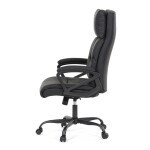 Kancelářské křeslo, černá ekokůže, taštičkové pružiny, kovový kříž, kolečka na tvrdé podlahy