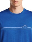 Pánské merino triko krátký rukáv ICEBREAKER Mens Merino 150 Tech Lite SS Tee Range Stripes, Lazurite velikost: L