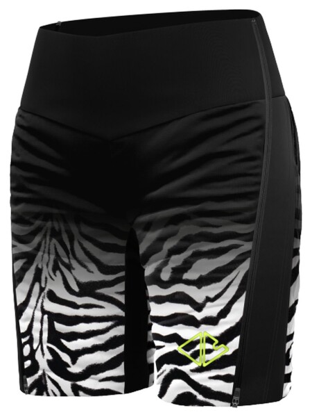 CRAZY Short Oxygen Woman, Black-Zebra velikost: S
