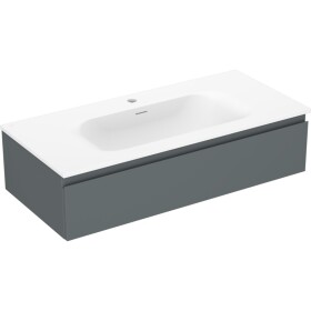 MEXEN/S - Orio koupelnová skříňka 100 cm s umyvadlem Vela, 1 šuplík, grafit mat/bílá mat 91A10-10023-1-BF66-W23M01
