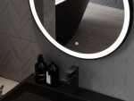 MEXEN - Esso zrcadlo s osvětlením 100 cm, LED 6000K černý rám 9825-100-100-611-70