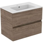 IDEAL STANDARD - Eurovit+ Skříňka s umyvadlem, 55x70x44 cm, 2 zásuvky, ořech R0573Y9