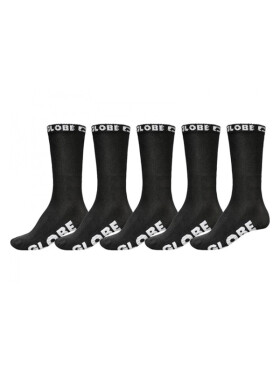 Globe BLACKOUT SOCKS 5 PAC BLACK/BLACK pánské kvalitní ponožky - 7-11