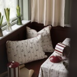 Strömshaga Povlak na polštář Gerd White/Red 40 × 60 cm, krémová barva, textil