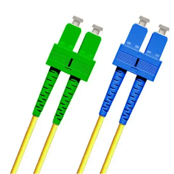 OEM / Optický patch kabel duplex SC/APC-SC / Single mode 9/125 OS2 G657A1 / 1m / Žlutá