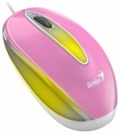 Genius DX-Mini Optická drátová myš s podsvícením RGB růžová / 1000 dpi/ USB (31010025407)