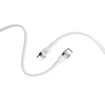 Forever Flexible kabel USB-C (M) - USB-C (M) 1 m bílá / 60W (5900495978523)
