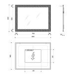 SAPHO - FLUT zrcadlo s LED podsvícením 60x80cm, bílá FT060