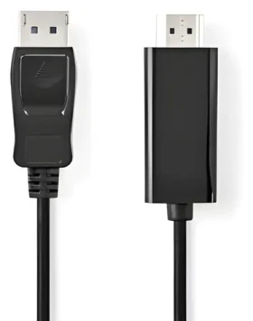 Nedis DisplayPort - HDMI černá / Adaptérový kabel / 4K 30Hz / 3 m / poniklované konektory (CCGB37100BK30)