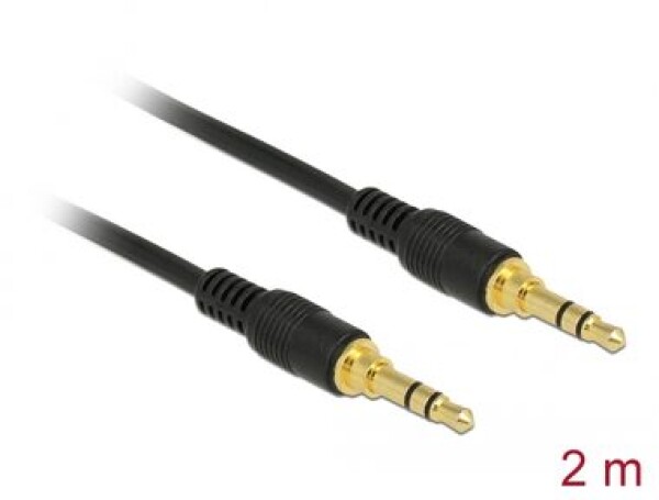 DeLock Kabel 3.5mm jack 3pin (M) - 3.5mm jack 3pin (M) 2m černá (85549)