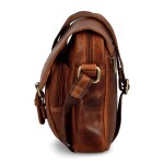 Luxusní pánská kožená crossbody Diviley Dettrio, koňaková