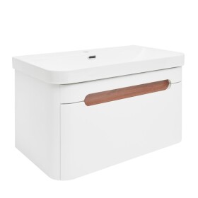 Koupelnová skříňka s umyvadlem SAT Fusion 77,5x43x45 cm bílá matná mat SATFUSION80WU SATFUSION80WU