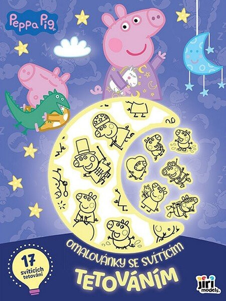 Prasátko Peppa - Omalovánky se svítícím tetováním