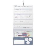 Busy B Rodinný nástěnný kalendář Large Birds 2026, modrá barva, papír