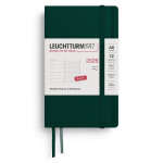 Weekly Planner & Notebook 2026 Pocket (A6) Forest Green