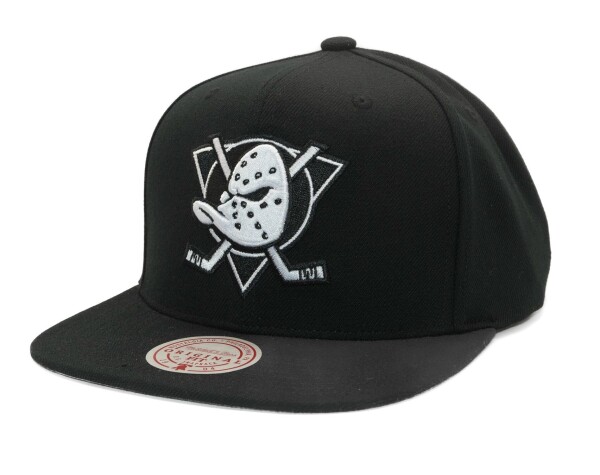 Mitchell & Ness Pánská kšiltovka Anaheim Ducks NHL Evergreen Black White Snapback Vntg