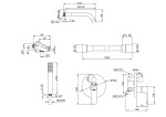 INVENA - Vanová baterie, podomítková, 2-F, SIROS BS-90-W12-A