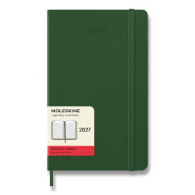 Diář MOLESKINE 2027 denní tvrdý tm.zelený L