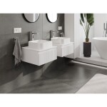 MEXEN/S - Rivel koupelnová skříňka pod umyvadlo 50 cm s deskou, 1 šuplík, reliéf , bílá mat 91A20-05023-1-BFC01