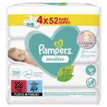 Pampers ubrousky Sensitive 4x52ks