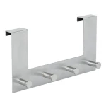 Spirella PUNT závěsný věšák na dveře kartáčovaná nerez ocel / 4 háčky / 19 mm (7610583164490)