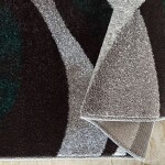 DumDekorace Originální koberec s abstraktním vzorem v zelenošedé barvě Šířka: 160 cm | Délka: 220 cm