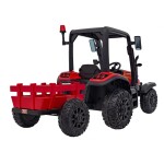 Mamido Dětský elektrický traktor BLAST s přívěsem 2x200W červený