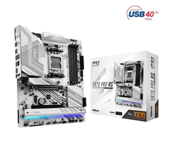 ASRock MB Sc AM5 X870 PRO RS, AMD X870, 4xDDR5, 1xHDMI, 2xUSB4 EDF_380958