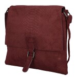 Dámská crossbody kabelka s hadím vzorem Geina, vínově červená