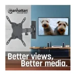 Manhattan výsuvný nástěnný držák TV / Držák pro televize / 13"-42" / nosnost 20 kg / VESA 200x200 / naklápěcí (461399)