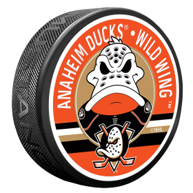 Mustang Puk Anaheim Ducks NHL Wild Wing Mascot Textured Puck