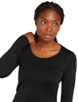 Dámské merino tričko s dlouhým rukávem ICEBREAKER Wmns 260 Tech LS Scoop, Black velikost: L