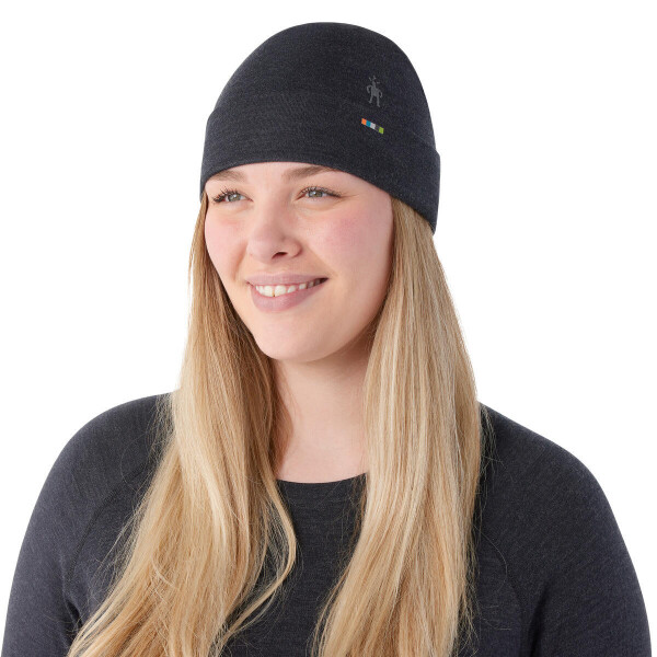 Unisex merino čepice SMARTWOOL Thermal Merino Reversible Cuffed Beanie, Charcoal univerzální