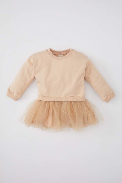 DEFACTO Baby Girl Long Sleeve Tutu Sweat Dress