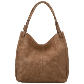 Trendy dámská koženková kabelka na rameno Sheryl, hnědá