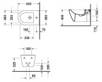 DURAVIT - Darling New Závěsný bidet, s 1 otvorem pro baterii, s WonderGliss, alpská bílá 22491500001