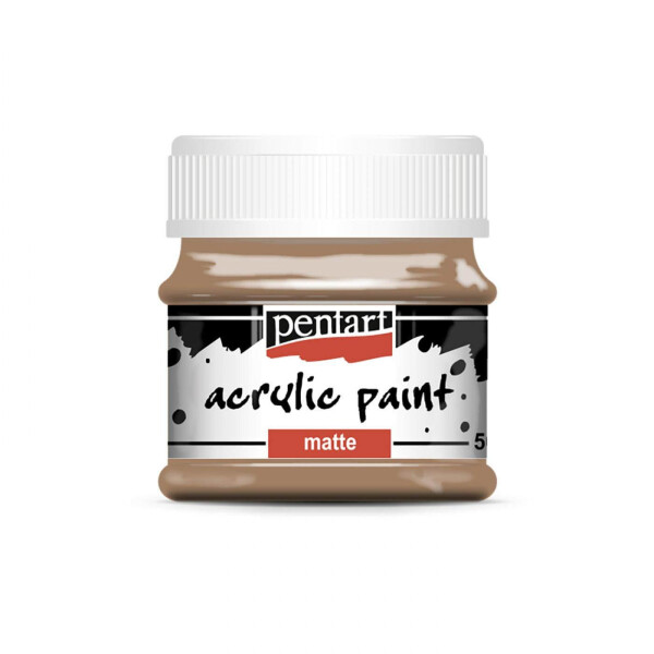 Pentart Matte akrylová barva 50 ml hnědá Mars