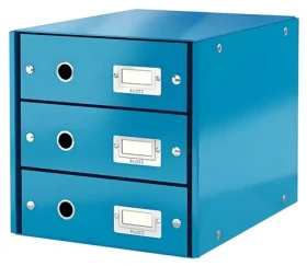 LEITZ Zásuvkový box ClickStore modrá / 3 zásuvky / Karton (60480036)