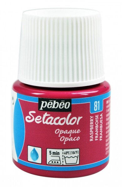 Barva na textil Pébéo Setacolor Opaque 45 ml - Růžová malinová 81
