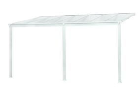 Hliníková pergola LanitPlast Wall 53 FSX bílá + čirý PC