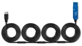 Lindy USB 3.0 aktivní prodlužka Pro 30 m černá / Prodlužovací kabel / USB-A - USB-A / 5 Gbit/s (43362)