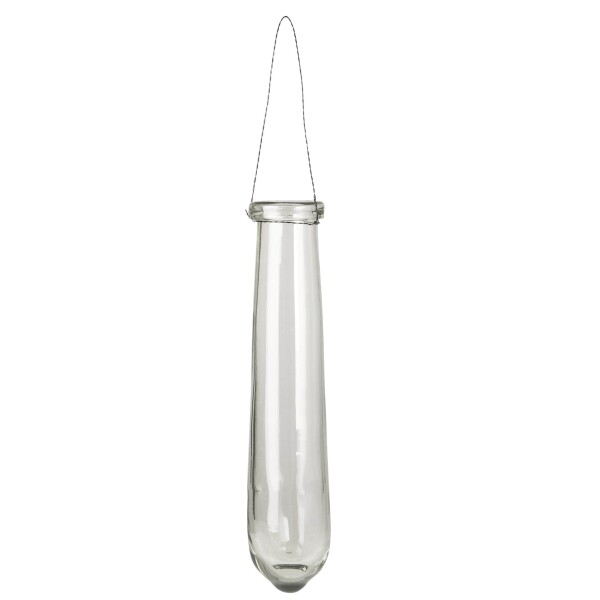 Ib Laursen Závěsná skleněná vázička Hand Blown, čirá barva, sklo, kov