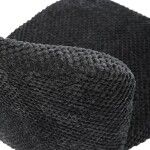 Židle jídelní, šedá látka, černé kovové nohy.