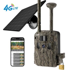 Kamerová 4G fotopast s 2K rozlišením, GPS lokalizací a solárním panelem - T6